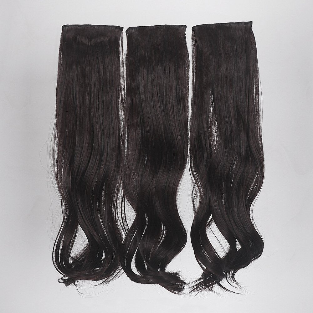 3-Piece Traceless Volume Set – Matte Finish Curly Hair Extensions - siarwg