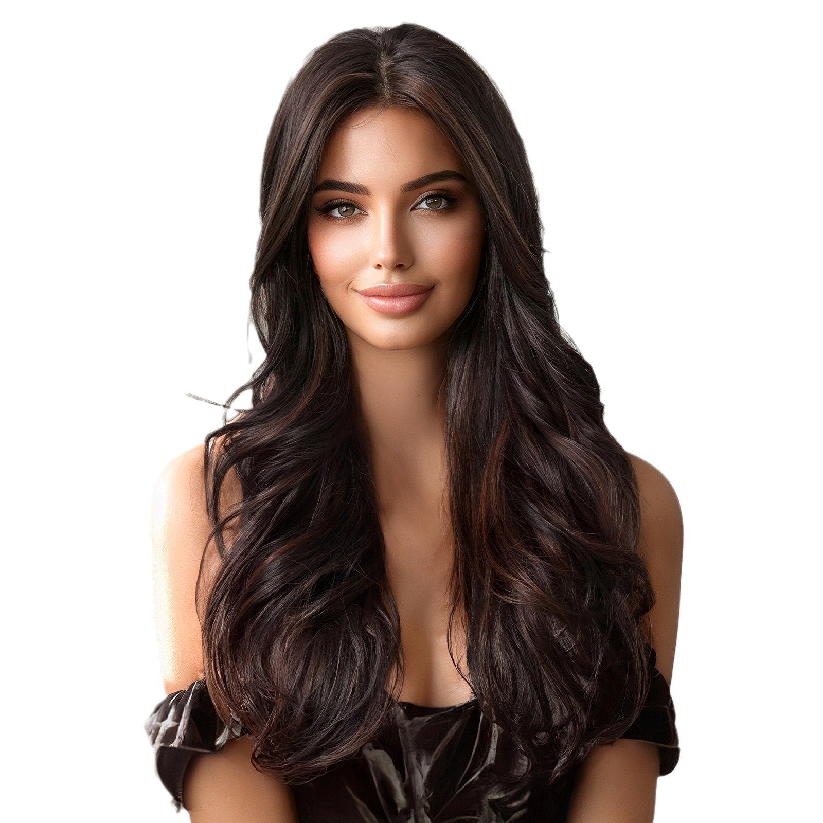 Jet Black 26-Inch Curly Wig - siarwg
