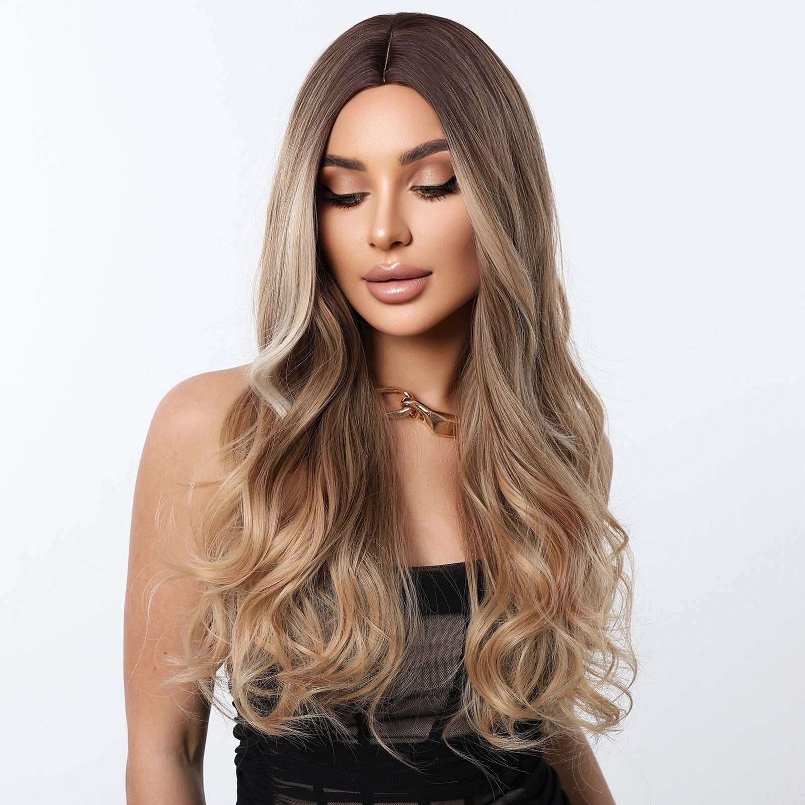 Cascading Caramel Waves Wig - siarwg