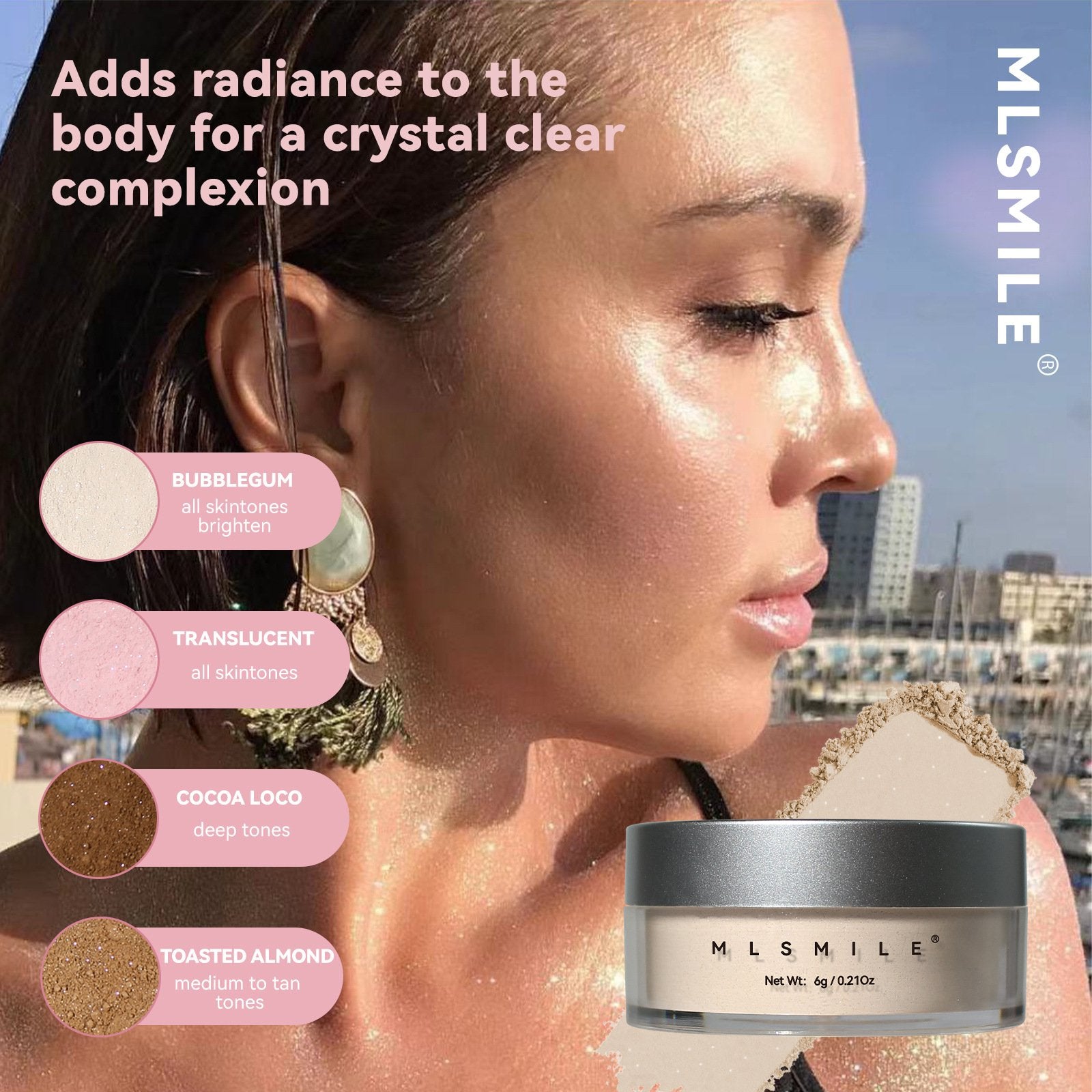 Pearlized Loose Powder - Ultimate Multitasking Beauty Must-Have - siarwg