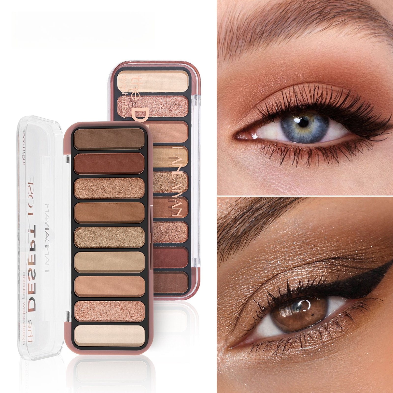 Nine-Color Earth-Toned Eyeshadow Palette - siarwg