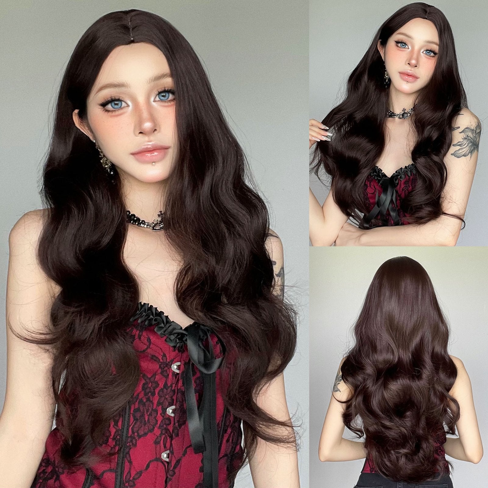 Korean Chestnut Brown Wig - siarwg