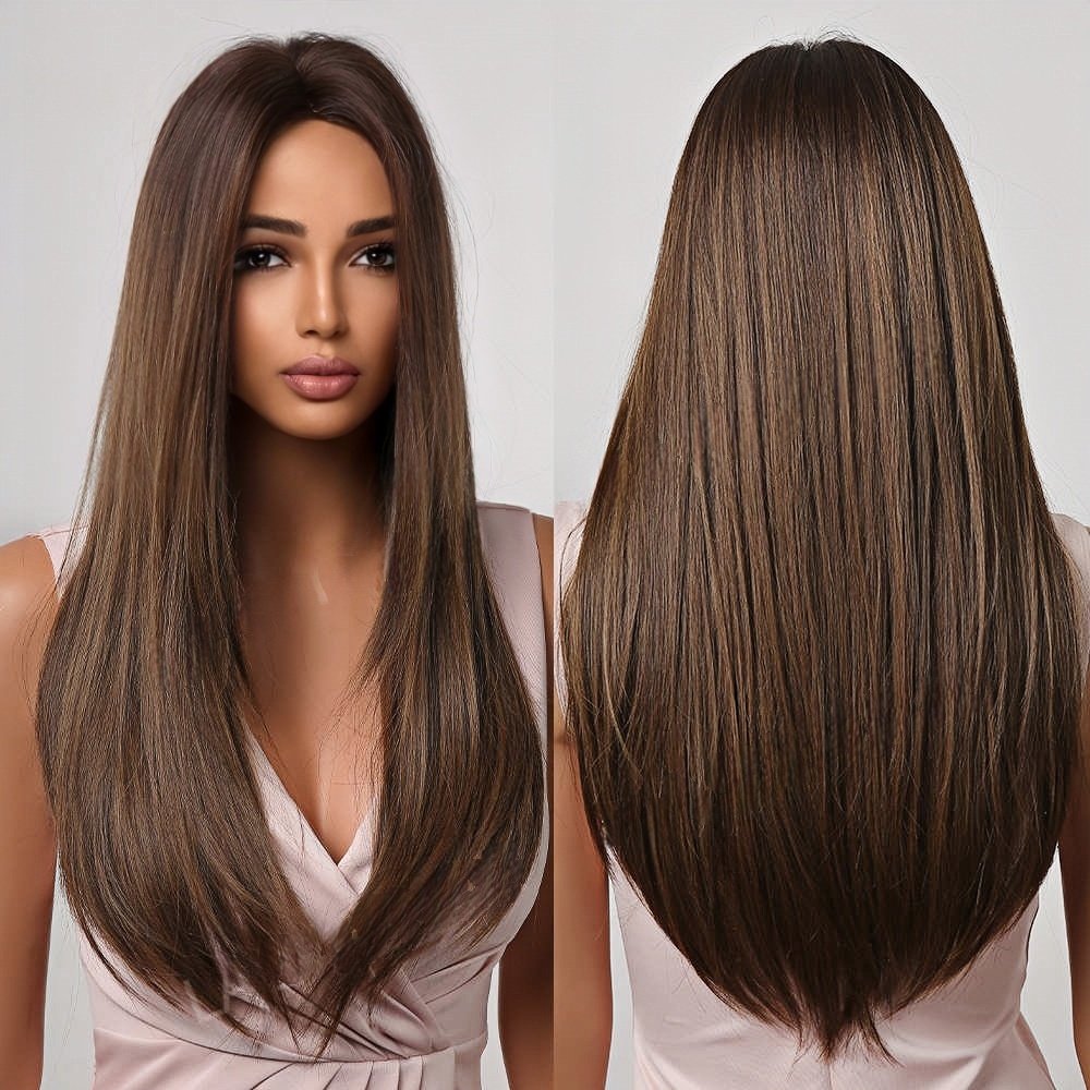 Full-Head Wig – Matte Black Long Straight Hair - siarwg