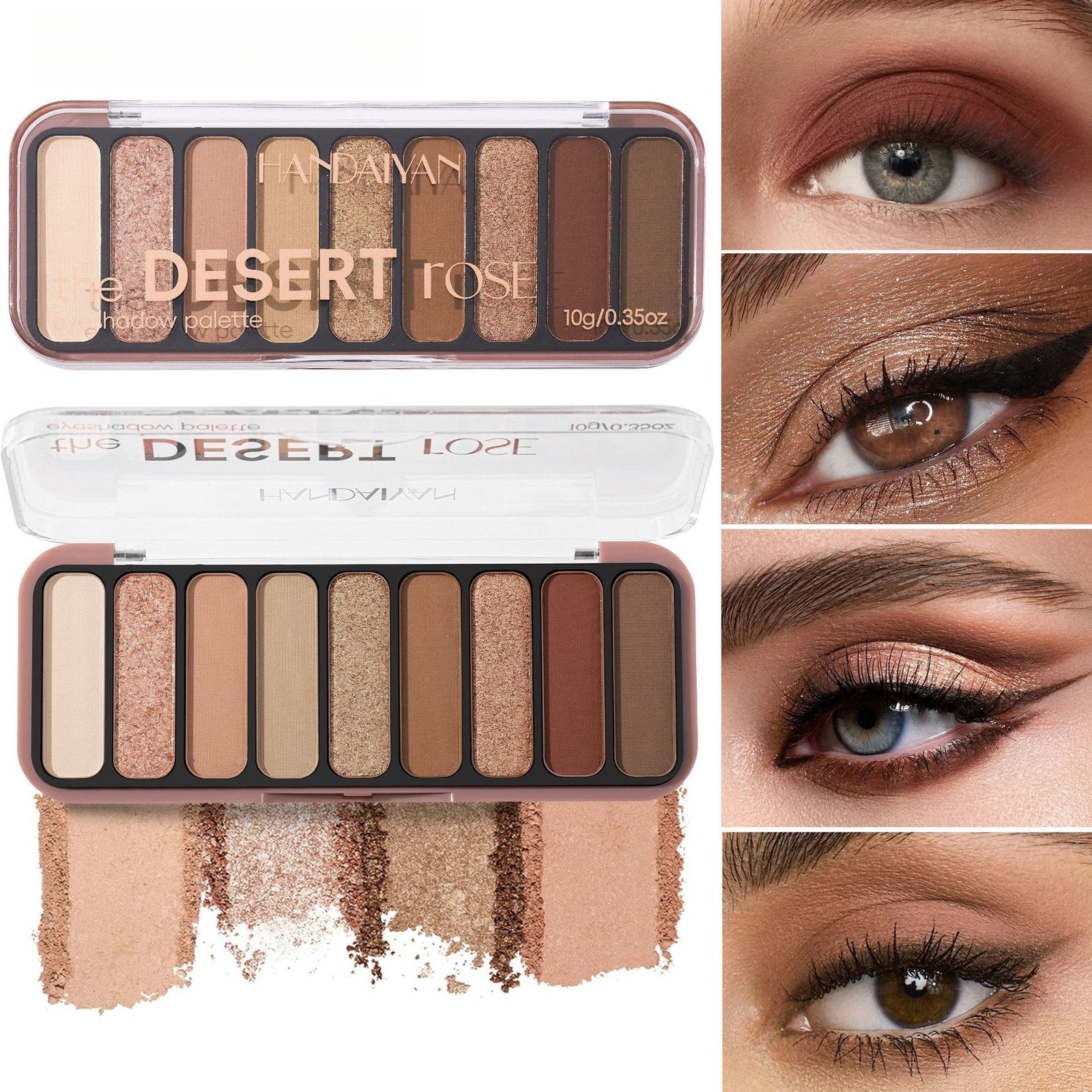 Nine-Color Earth-Toned Eyeshadow Palette - siarwg