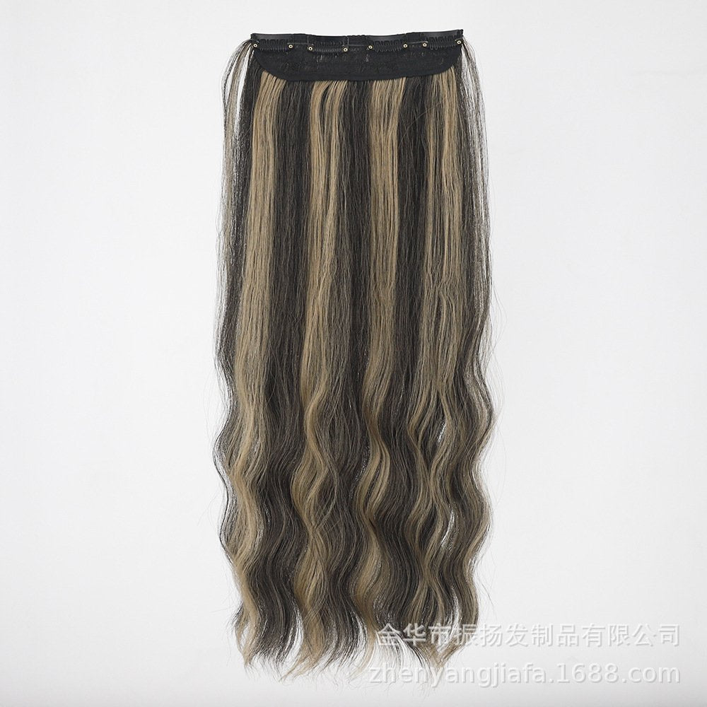 Water Ripple Clip-In Wig – Voluminous 4-Piece Curl Extensions - siarwg