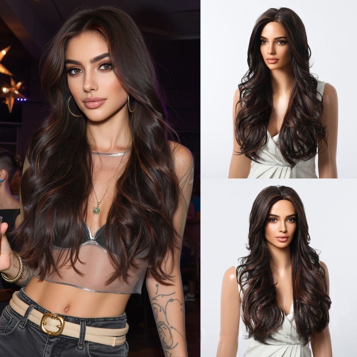 Jet Black 26-Inch Curly Wig - siarwg