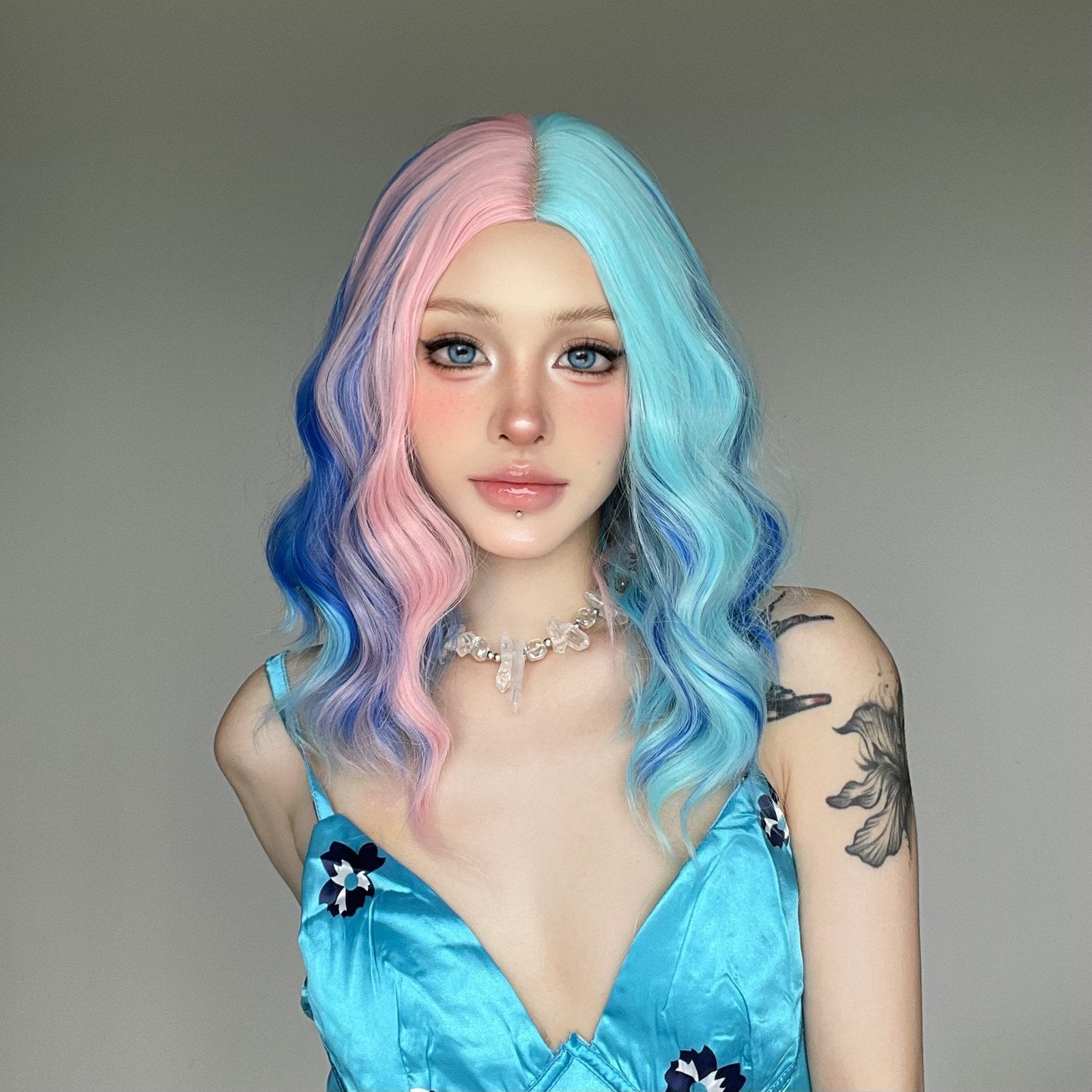 Full Head Wig – Water Ripple Short Curly Hair - siarwg