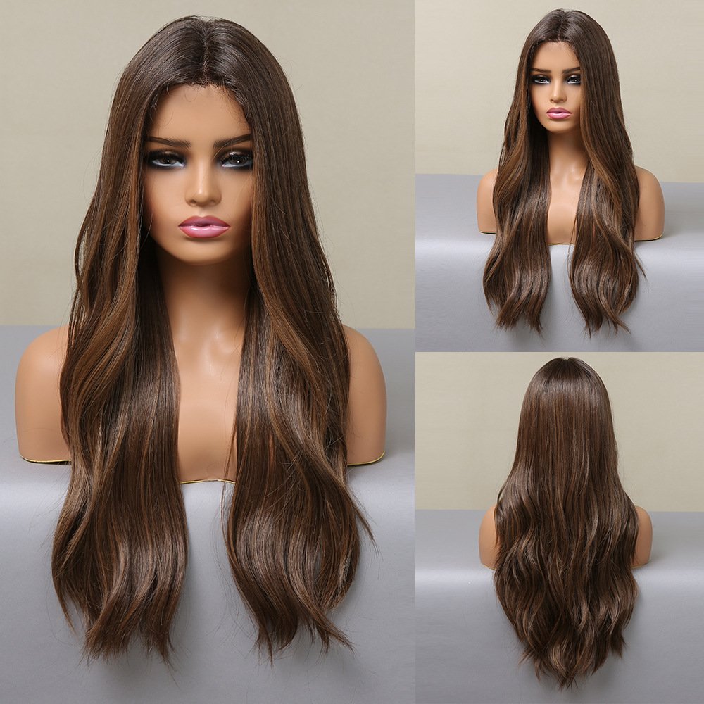 Free Parting Lace Wig - 13*6 Large AreaGradual White Gold - siarwg