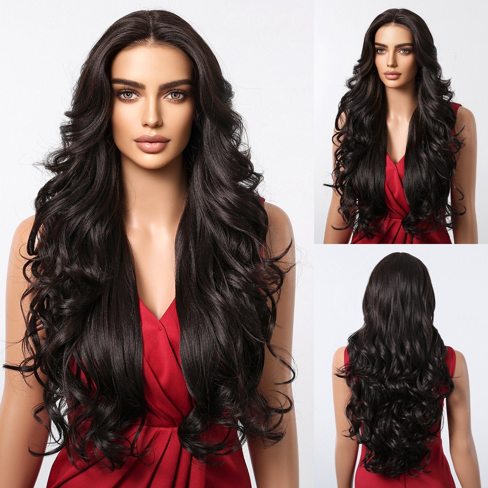 Free Parting Lace Wig - 13*6 Large AreaGradual White Gold - siarwg