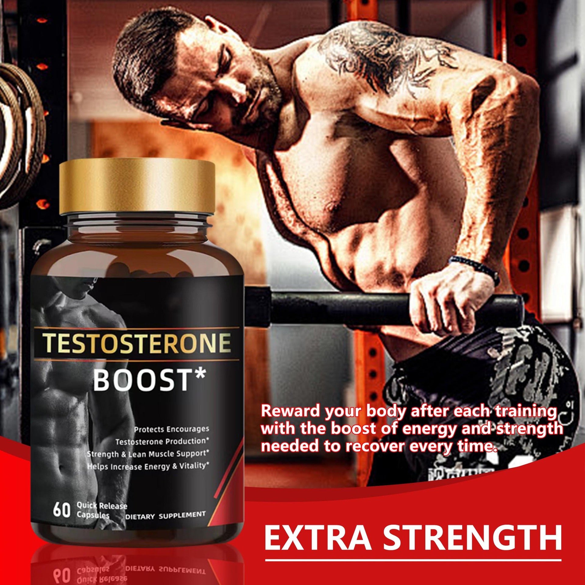 💪 Testosterone Boost – Extra Strength Capsules for Men