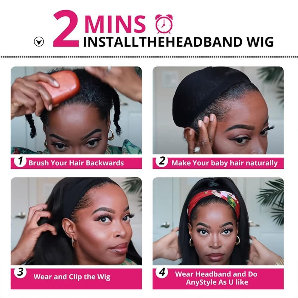 Short Curly Hair Wrap with Artisan African Curls - siarwg