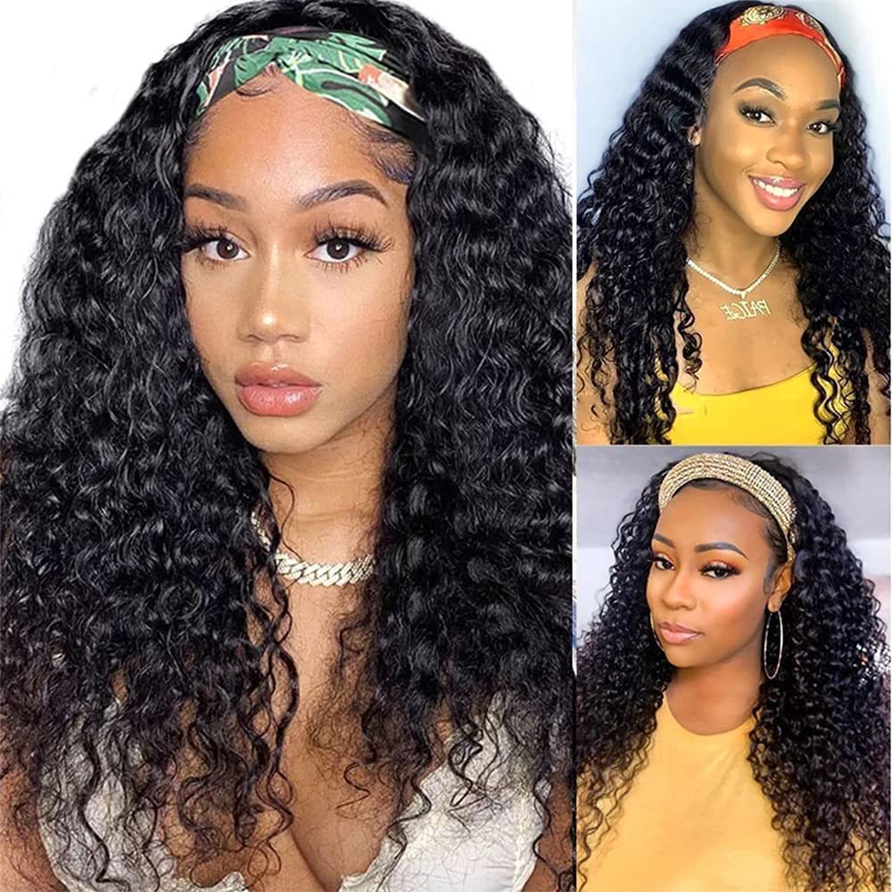 Short Curly Hair Wrap with Artisan African Curls - siarwg