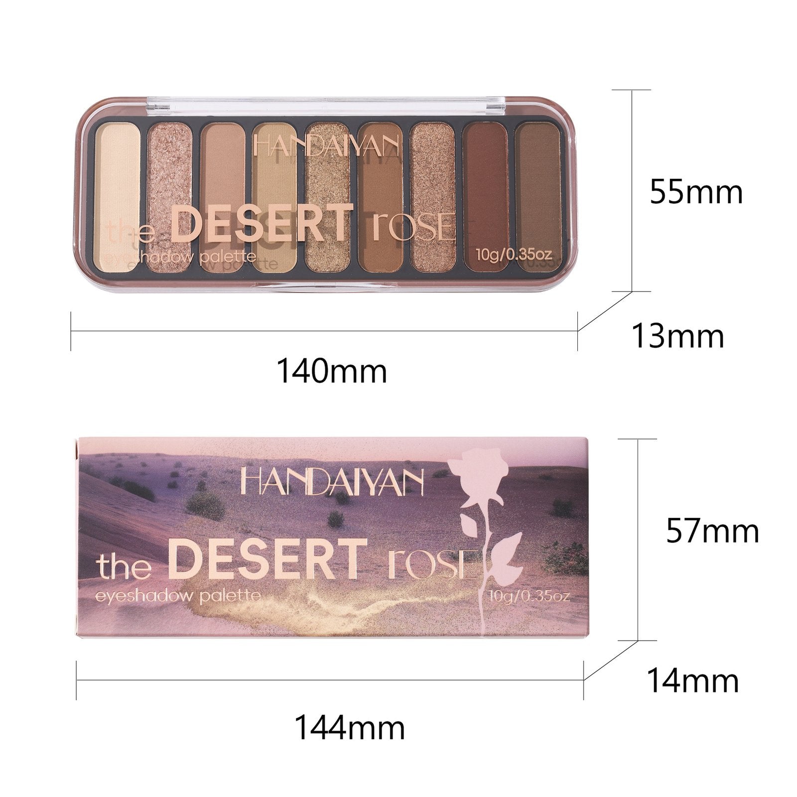 Nine-Color Earth-Toned Eyeshadow Palette - siarwg