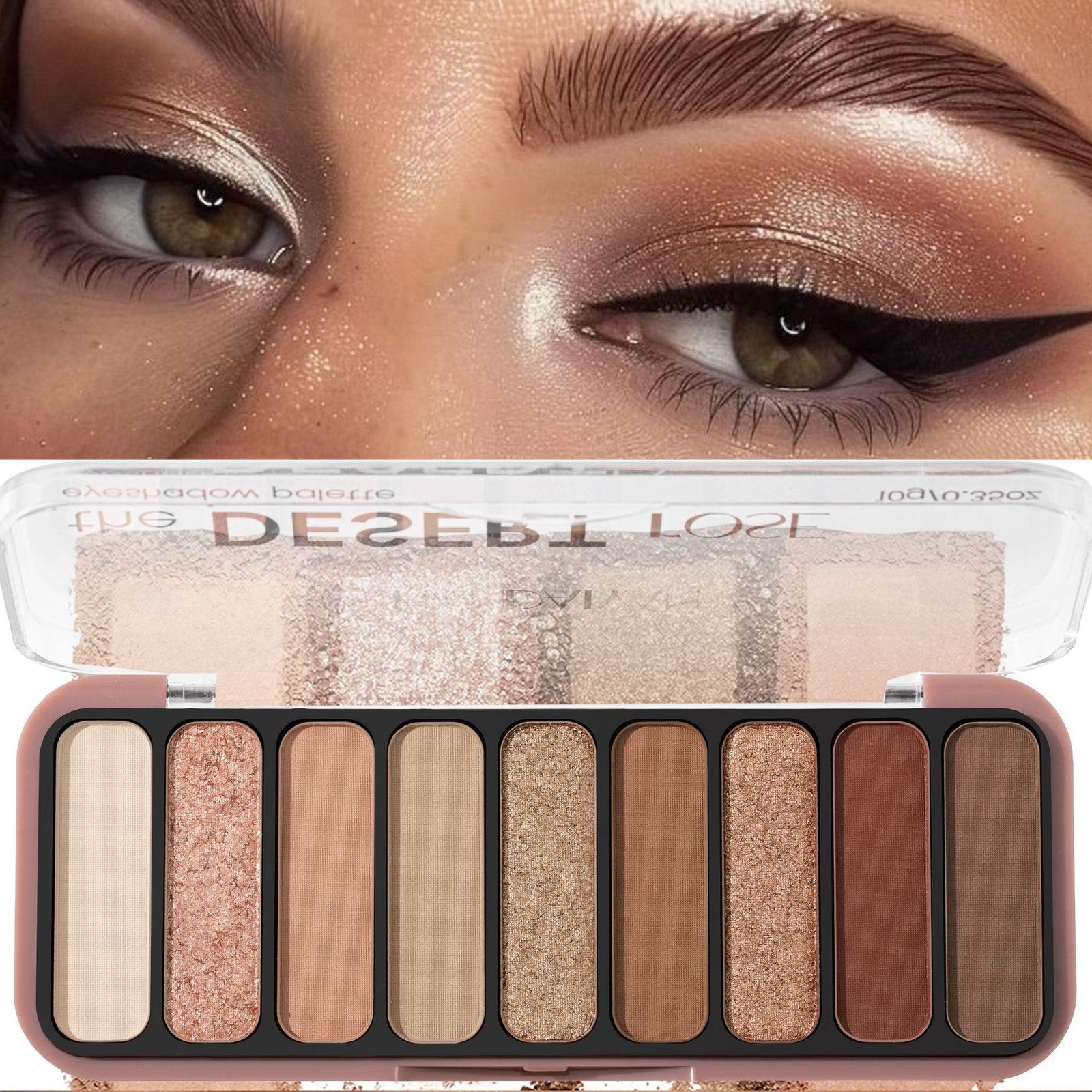 Nine-Color Earth-Toned Eyeshadow Palette - siarwg