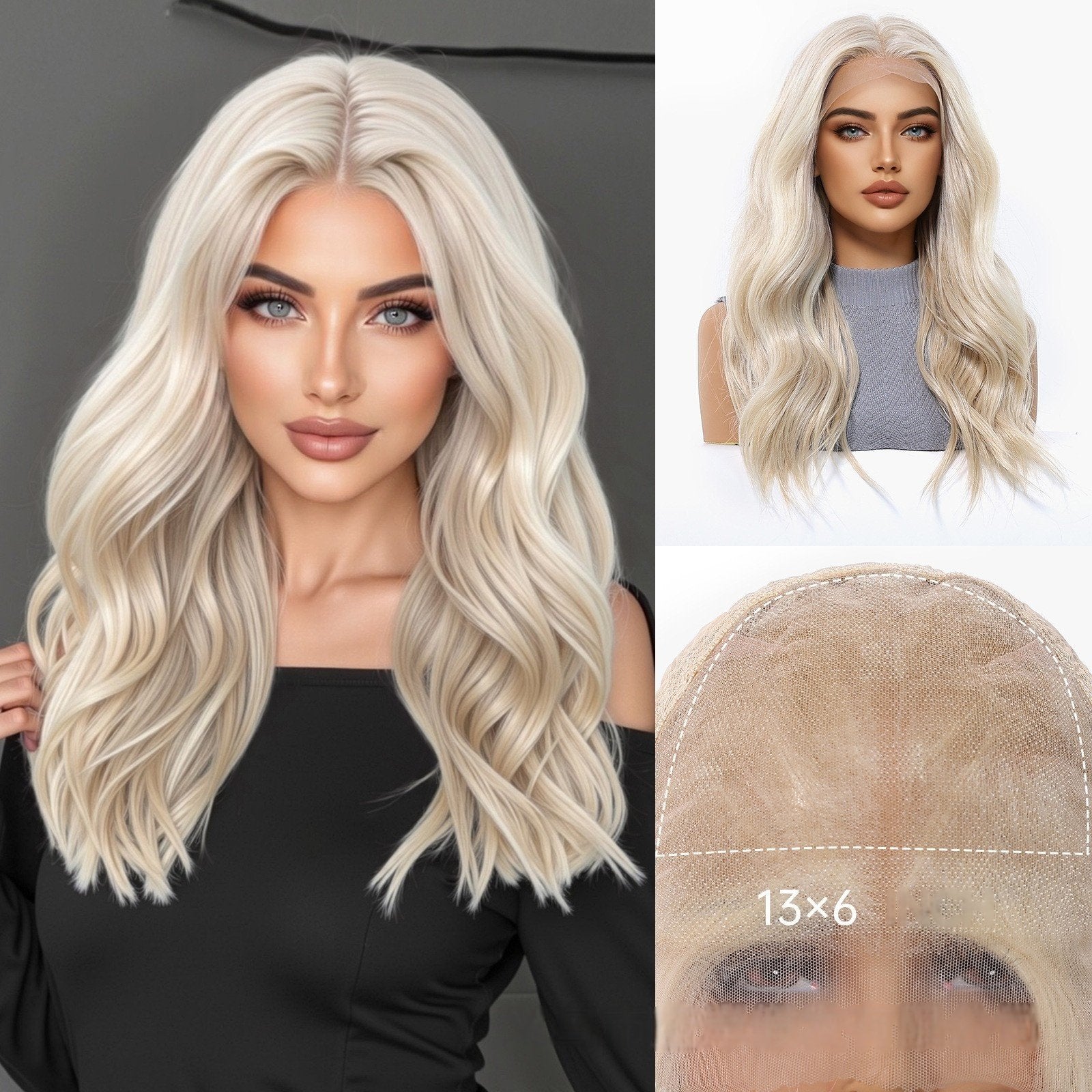 Lace Wig 13*6 Gradual Brown High Temperature Silk Head Cover - siarwg