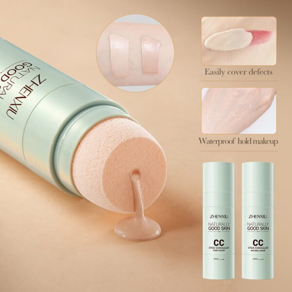 Light Concealer CC Stick Clear and bright Oil control Long-lasting Makeup liquid foundation - Image 2