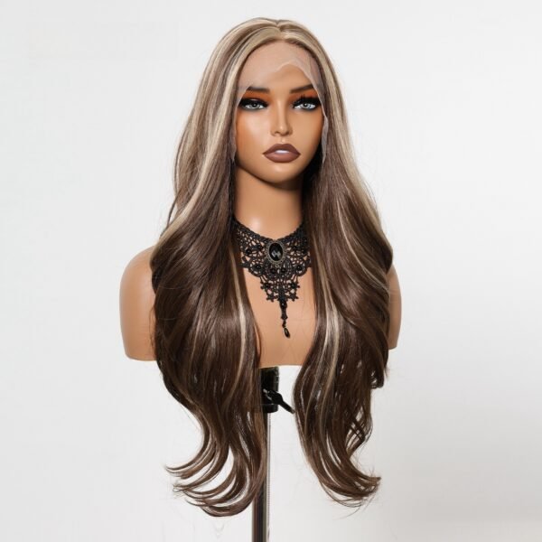 Free Parting Lace Wig - 13*6 Large Area, Soft and Not Easily Knotted, Gradual White Gold, Full Head Cover - Image 2