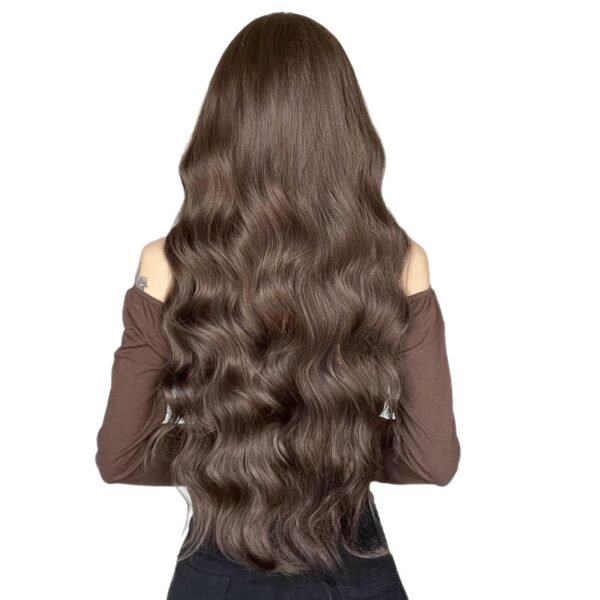 Wig female full head set long curly hair natural fluffy lazy wool roll Korean atmosphere daily whole wig set - Image 5