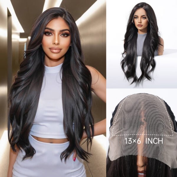 Lace Wig 13*6 Large Area Comfortable Breathable 30 Inch Long Curly Hair with Free Split Second Styling - Image 4