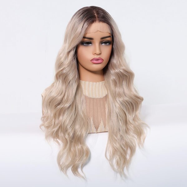 Free Parting Lace Wig - 13*6 Large Area, Soft and Not Easily Knotted, Gradual White Gold, Full Head Cover - Image 6