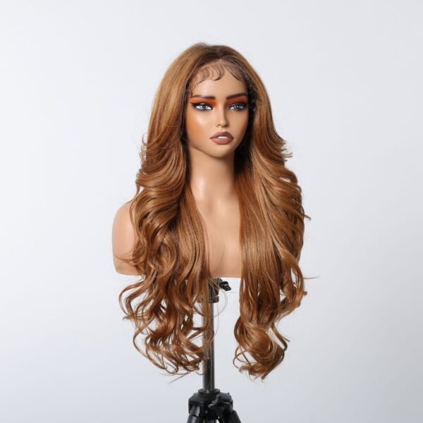 Free Parting Lace Wig - 13*6 Large Area, Soft and Not Easily Knotted, Gradual White Gold, Full Head Cover - Image 4