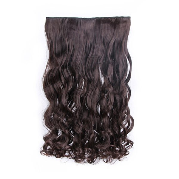 Matte high temperature silk hanging ear dye wig piece Long hair highlights Colored hair extensions one-piece seamless hanging ear extensions - Image 4