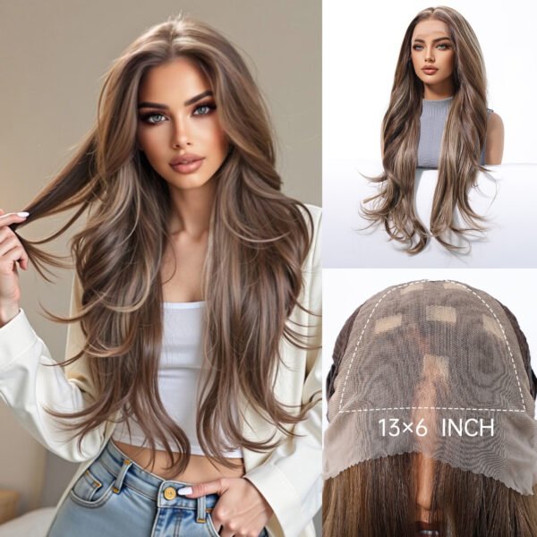 Lace Wig 13*6 Large Area Comfortable Breathable 30 Inch Long Curly Hair with Free Split Second Styling - Image 5