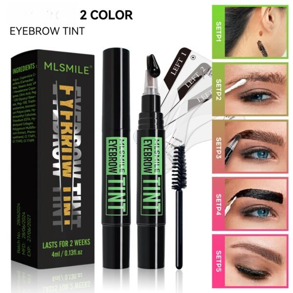 Professional Waterproof Eyebrow Tint - 24H Smudge-Proof & Natural-Looking Brows