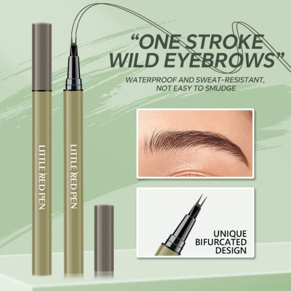 Bifurcated Eyebrow Pencil - Waterproof & Non-Smudge Ultra-Thin Brow Definer for Natural 3D Hair Strokes - Image 2