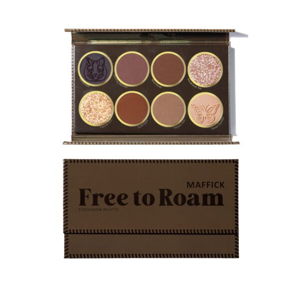 Free Roaming 8-Color Eyeshadow Palette Matte & Pearlescent Finish | Long-Lasting | Vegan & Cruelty-Free - Image 5