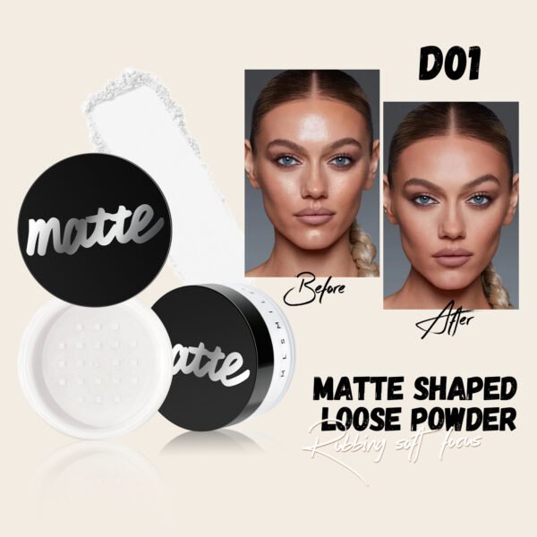 Pearlized Loose Powder Light Nude Contouring Matte Powder Body Gloss Powder Waterproof and Oil Control Setting Powder - Image 9