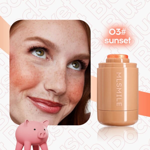 Pocket Blush Stick 6-Color Natural Highlight Brightening Portable Lip & Cheek Blush Cream Your All-in-One Glow On The Go! - Image 5