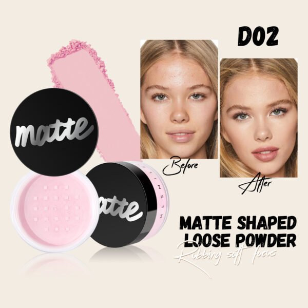 Pearlized Loose Powder Light Nude Contouring Matte Powder Body Gloss Powder Waterproof and Oil Control Setting Powder - Image 12