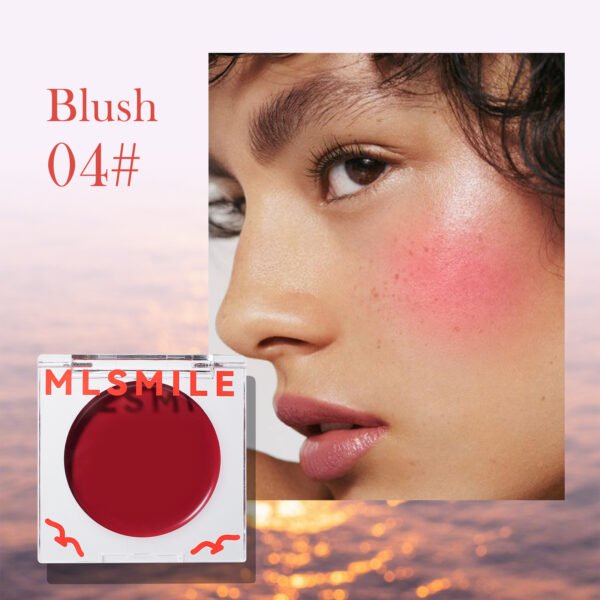 Blush Cream Matte Natural Highlight Finish Blush Easy Color Moisturizing Blush Palette - Image 5