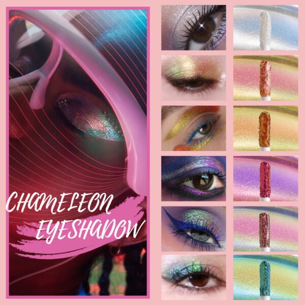 Chameleon Liquid Eyeshadow Pearlescent Burst Monochrome Polarized Metallic Eyeshadow Liquid - Image 2