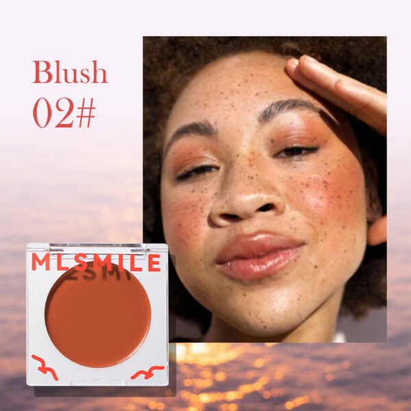 Blush Cream Matte Natural Highlight Finish Blush Easy Color Moisturizing Blush Palette - Image 4