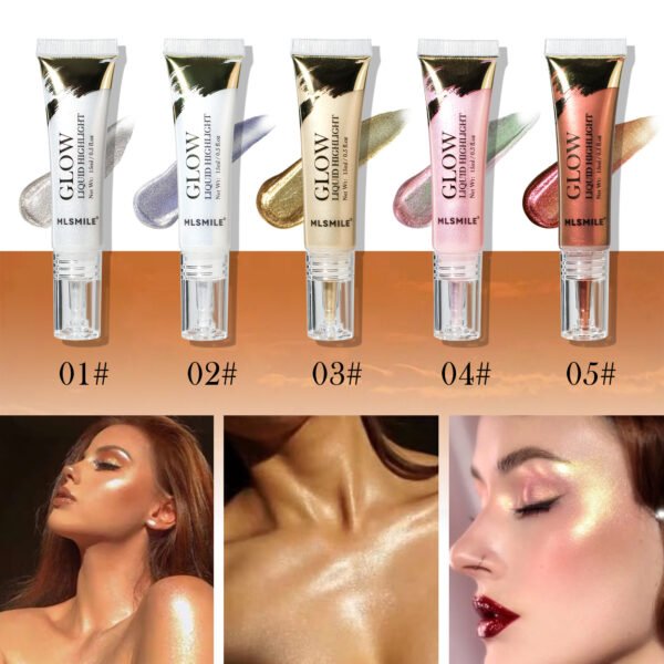 Liquid Highlighting & Finishing Fluid – Body & Face Illuminator | Natural Stereo Pearlescent Glow | Vegan, Buildable Radiance - Image 2