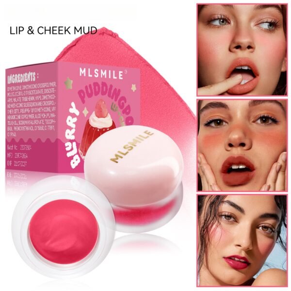 Jelly Lip Clay Matte Velvet Lip Glaze Dual-Purpose Blush Balm for Effortless All-Day Glam