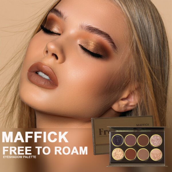 Free Roaming 8-Color Eyeshadow Palette Matte & Pearlescent Finish | Long-Lasting | Vegan & Cruelty-Free