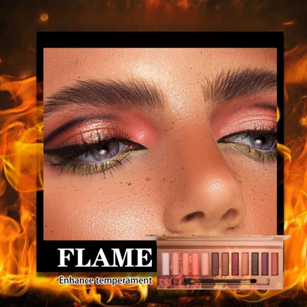 "Flame Style Eyeshadow: Earthy Hues with a Dazzling Pearlescent Twist" For the Bold & Effortlessly Chic Look - Image 5