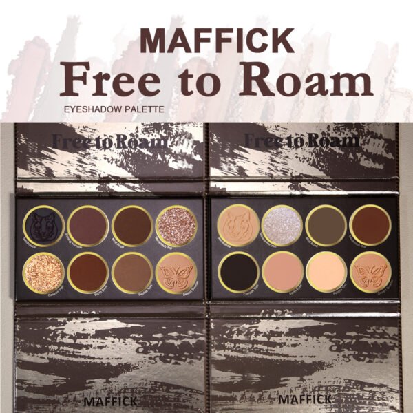 Free Roaming 8-Color Eyeshadow Palette Matte & Pearlescent Finish | Long-Lasting | Vegan & Cruelty-Free - Image 2