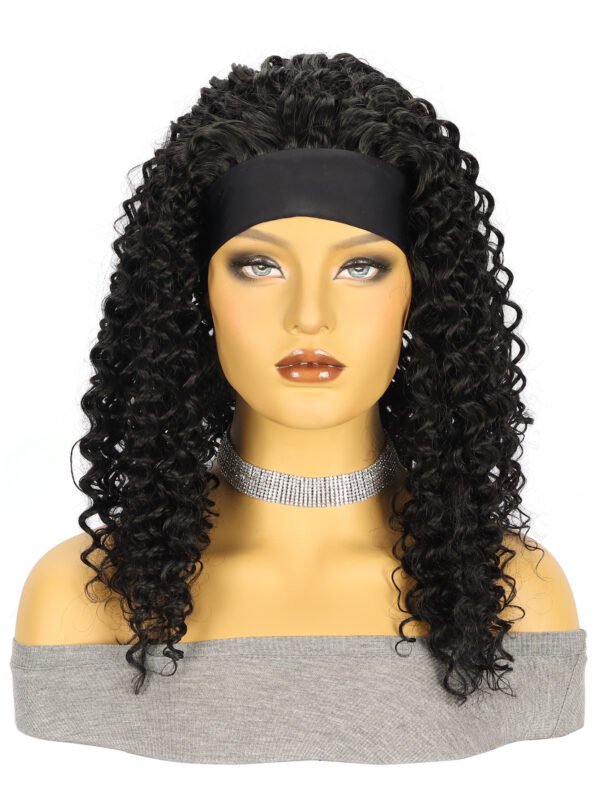 14-inch Fashion wig Women's headband Short African small curly chemical fiber hair set high temperature silk - Image 6