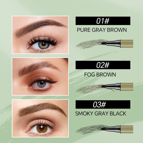 Bifurcated Eyebrow Pencil - Waterproof & Non-Smudge Ultra-Thin Brow Definer for Natural 3D Hair Strokes - Image 4